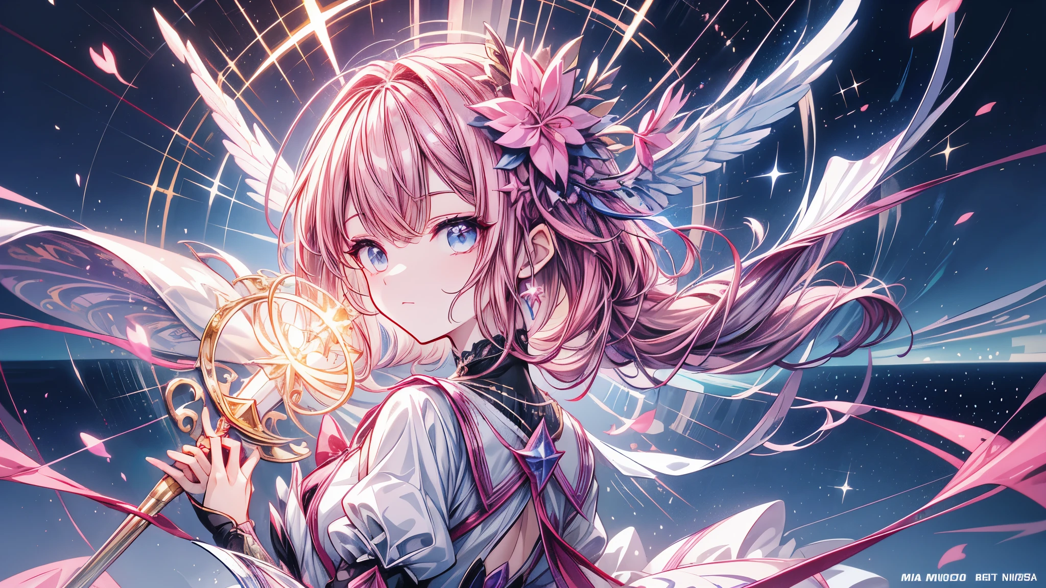 k hd,Chica anime con varita y varita estrella en la mano., portrait of magical girl, sparkling magical girl, magical , sakura captor de cartas, pin en anime, arte anime limpio y meticuloso, magical girl anime mahou shojo, Hermoso estilo de arte anime, lindos retratos de chicas anime, carrying a magical staff, Arte Zerochan, encantador estilo de arte, hada astral, soft anime illustration
