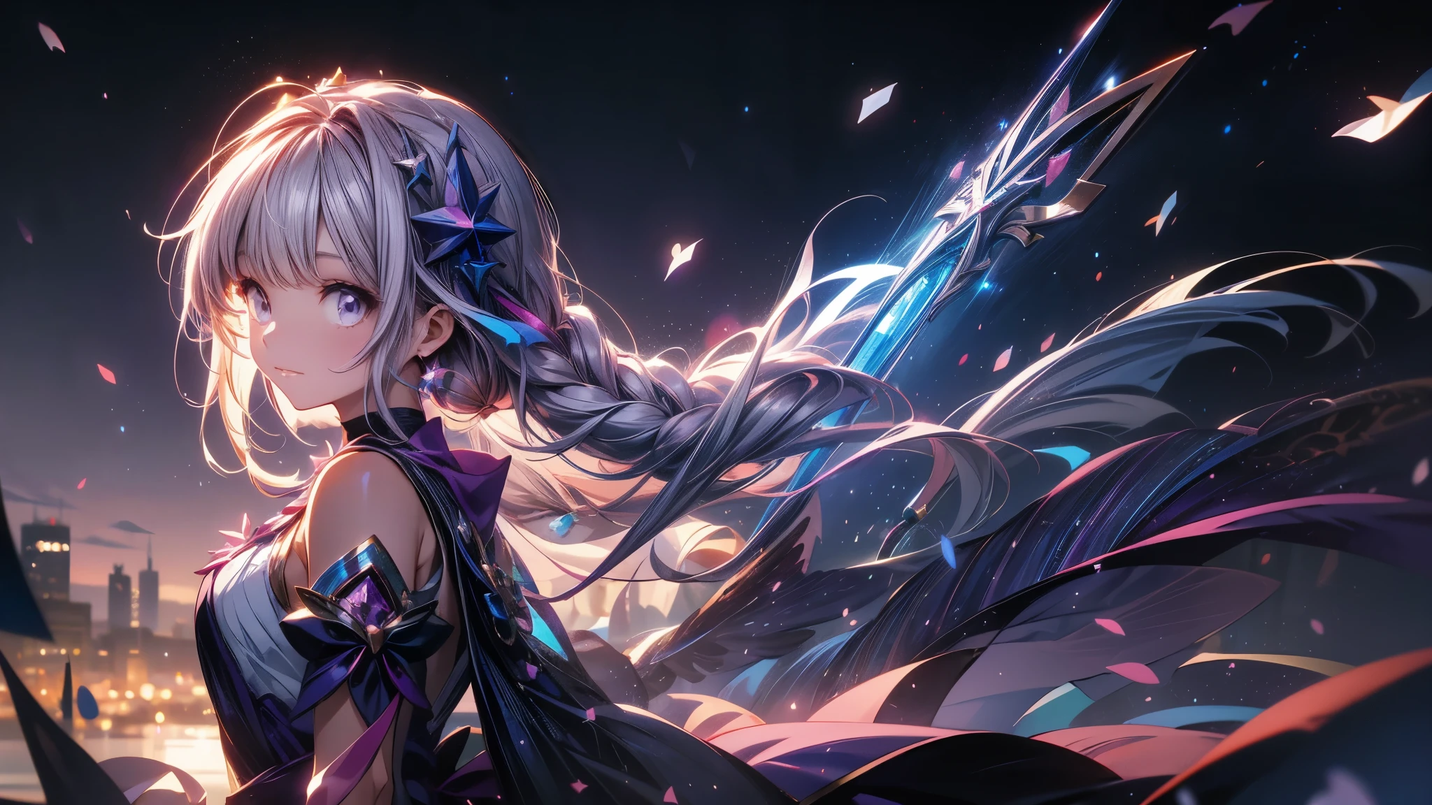k hd,Chica anime con varita y varita estrella en la mano., portrait of magical girl, sparkling magical girl, magical , sakura captor de cartas, pin en anime, arte anime limpio y meticuloso, magical girl anime mahou shojo, Hermoso estilo de arte anime, lindos retratos de chicas anime, carrying a magical staff, Arte Zerochan, encantador estilo de arte, hada astral, soft anime illustration