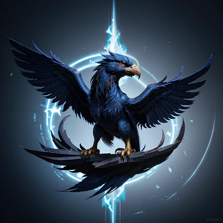 Blue phoenix symbol