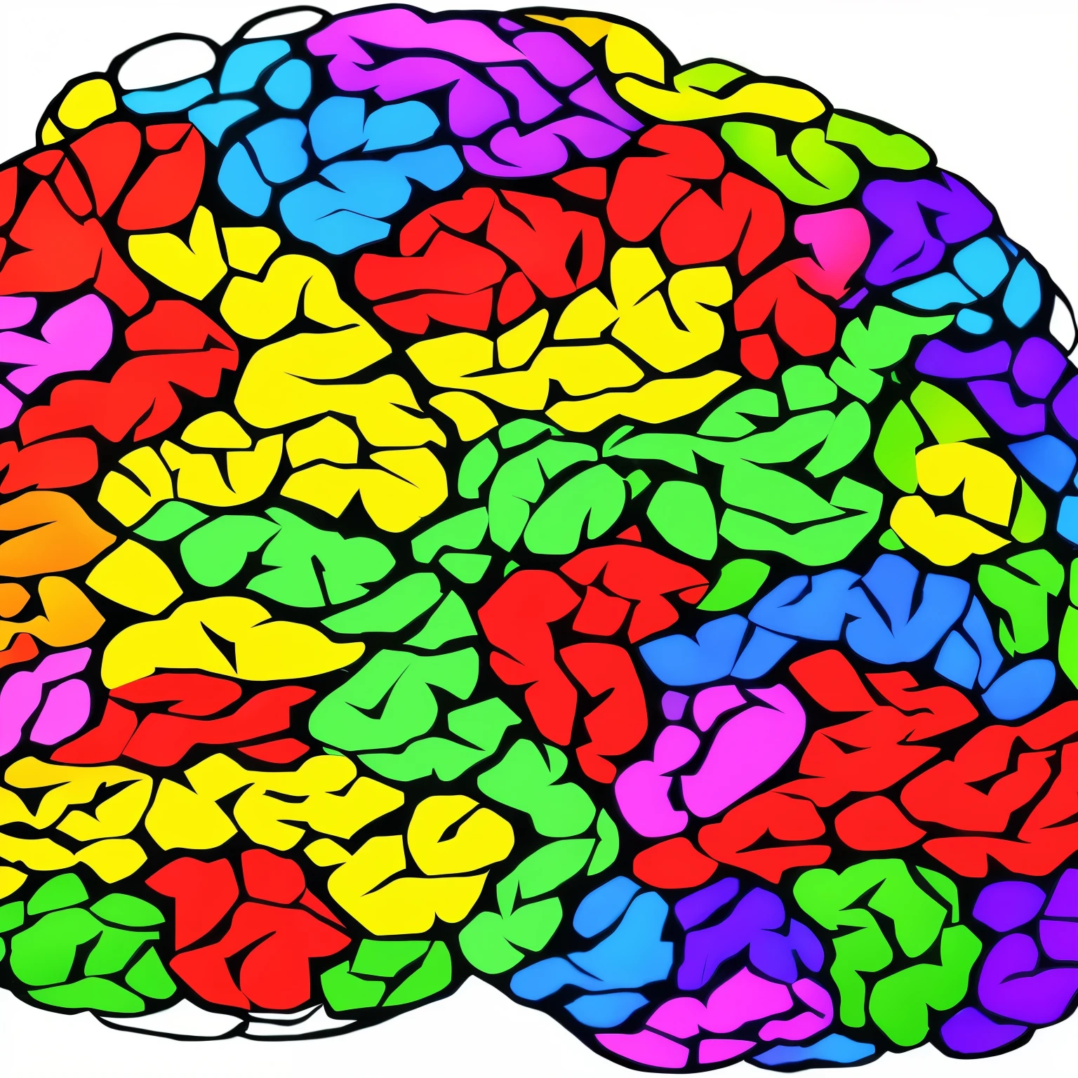  Multicolored human brain drawing 