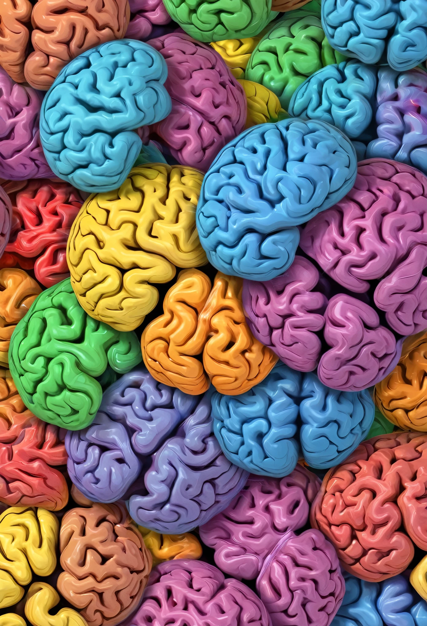 Multicolored human brain