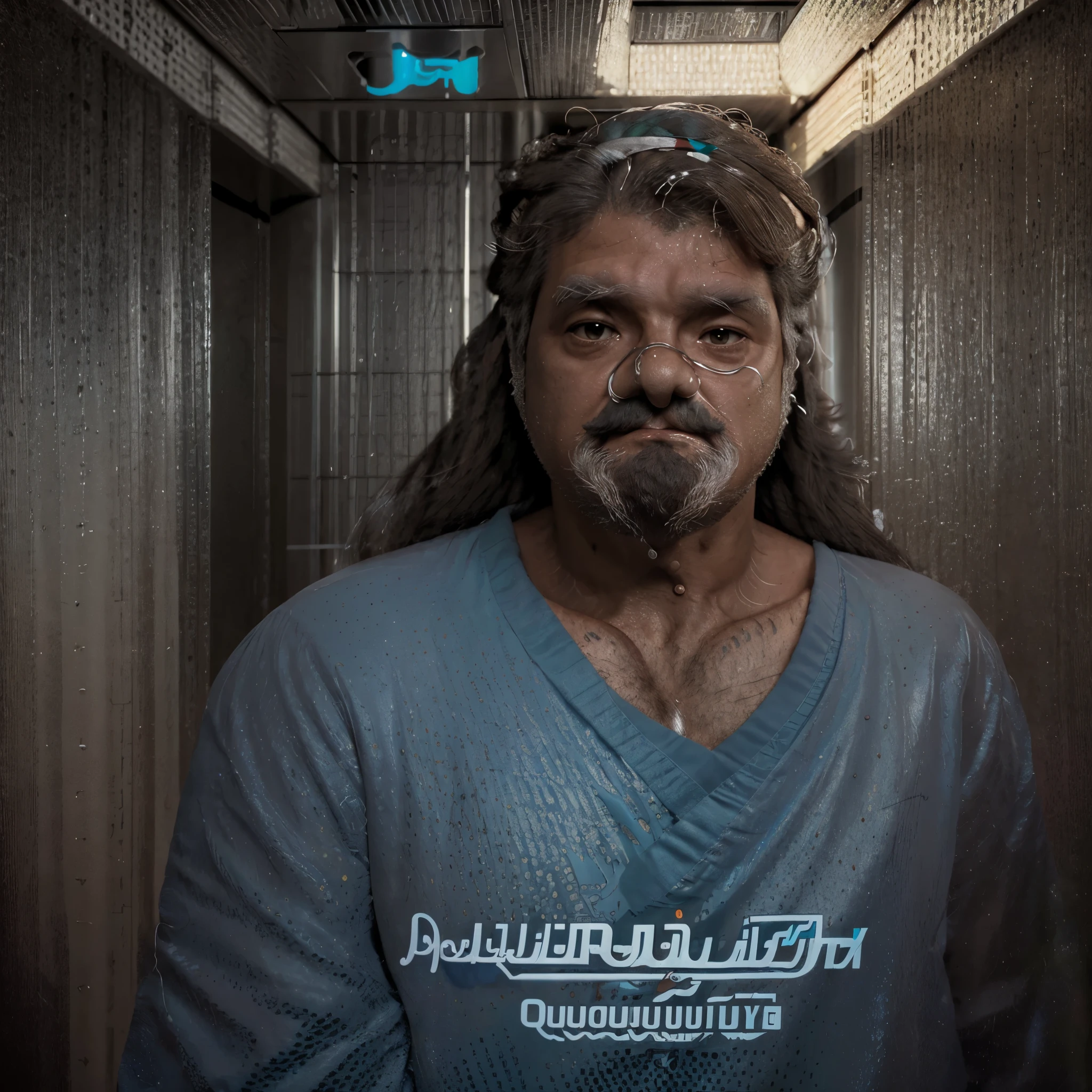 Retrato de uma homem hiperrealista, de David Hockney e Alphonse Mucha, Fotorrealista, dynamic lighting, art station, Poster, volumetric lighting, rosto altamente detalhado, 4K, premiado, 1 mulher, darkness, sombras profundas, sutil, retrato, (((((Doutor: 1.4)))), Cabelo curto, cabelo preto, copos