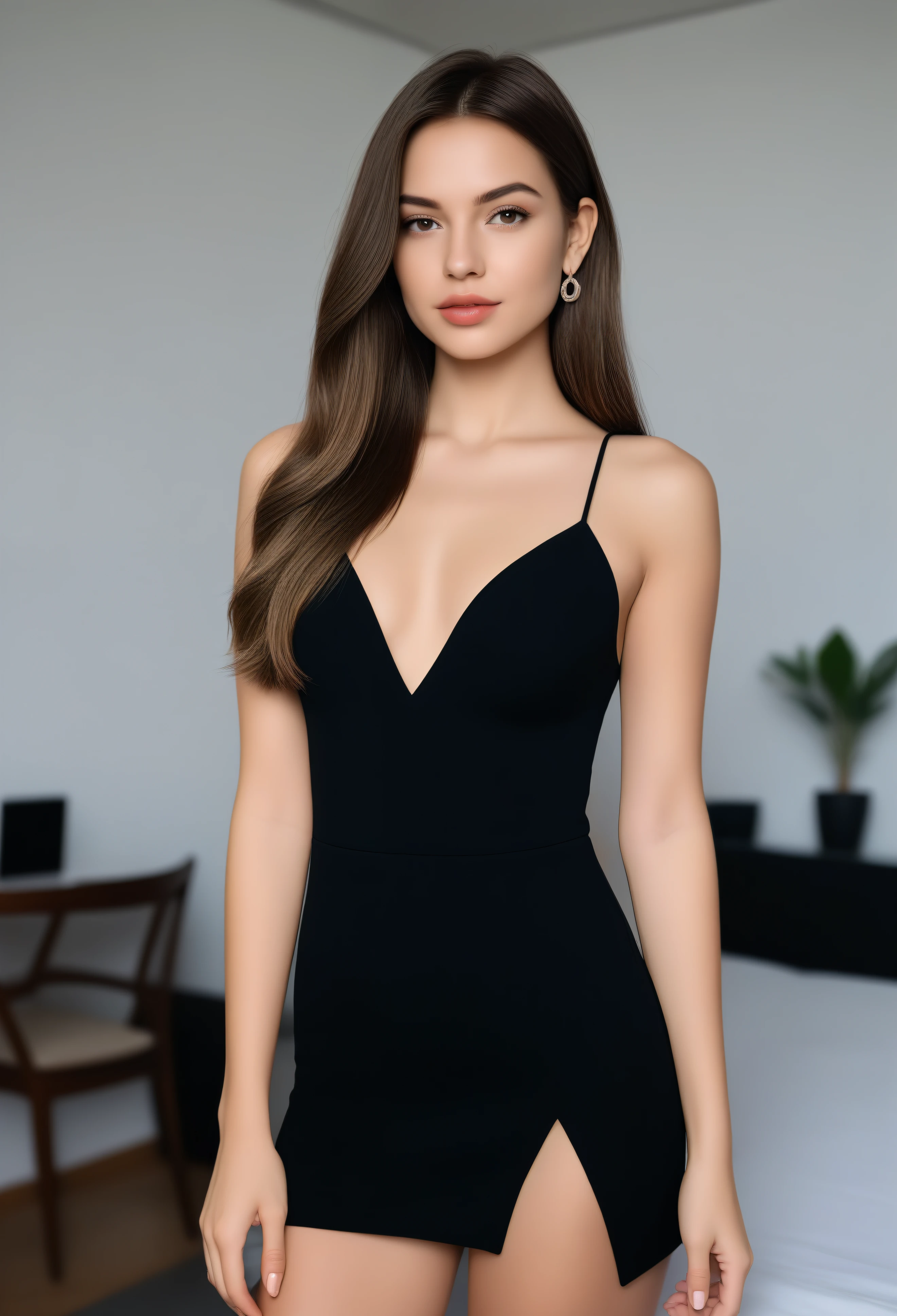 garota,russa gostosa, muito gostosa 18 anos, bem branca, de cabelo preto fino, escorrido, liso, , pale, estilo minimalista, subversive basic,calvin klein, shein, zara, , estilo scandinava, bikini, sexy, 18 anos,, ucraniana, alta, top model, shein, magra, cabelo castanho escuro, vestido sexy preto de fenda,tirando foto com celular em frente ao espelho, banheiro minimallista , Anna Nikonova), , O ultra-detalhado, fotografia realista, Um hiper-realista, softer lighting, increase the quality of cinematic lighting, photorealistic lighting, Back lighting, luz brilhante, Aumentar a qualidade, foto caseira, 8k, Melhor qualidade, mesa, realista, O ultra-detalhado