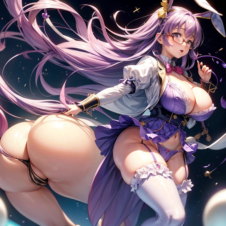 Akane Maruyama、Emotions are useless、(Idol、high school girl、 )、glasses、long straight hair、Lavender colored hair、camel toe、huge tit、Nipple Puffs、cleavage、Plump、Super big breasts、super big butt、Crappy AI、I like rabbits、Calculating、fluffy