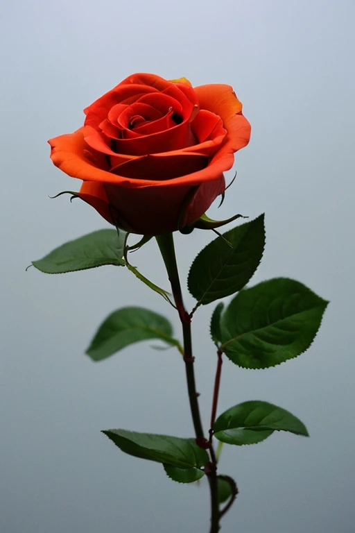 silhouette rose flower、silhouette One Rose、delusional、Poisonous Rose、Crescent moon in the background、