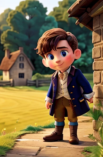 young Englishman from an 18th century rural village