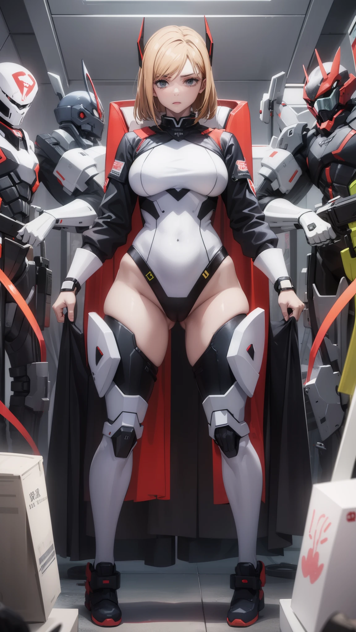 full_body stand  pose big ,mecha musume, hollowpornoqueen
