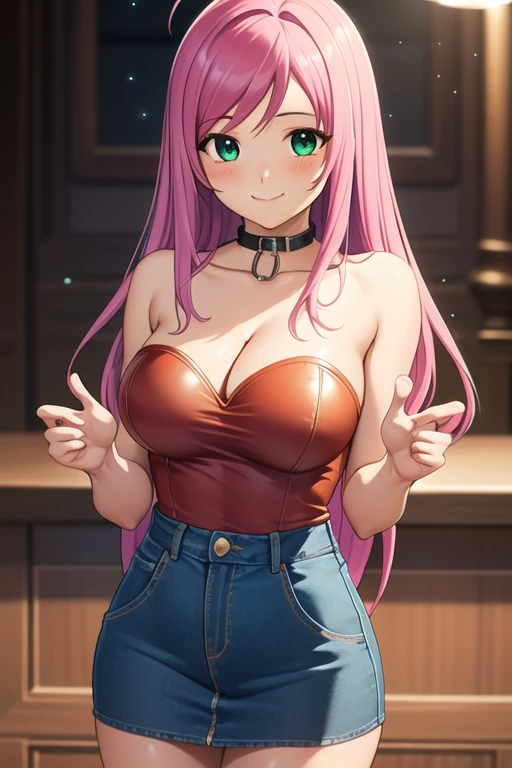 1girl, 22 years old, kawaii girl, green eyes, long pink hair, , perfect face, detailed face, detailed body, nude, Cross Nipple Sticker, open transparent pink robe, tits visible, (((pussy visible))), huge perky chest, gold necklace, gold bracelets, large perky breasts, gold collar, gold cuffs, chained, cuffed hands, feet chained, slave market, slave, unique sexy pose,standing, unique perspective