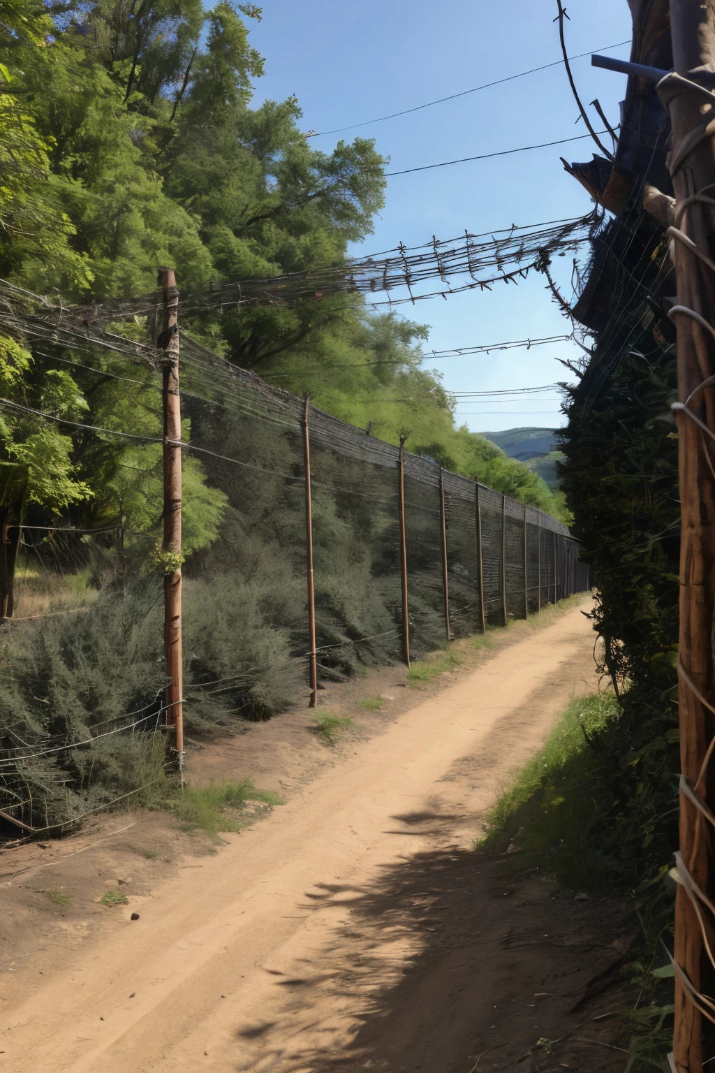 gabion, barbed wire,grillageè
