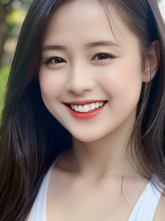 (realistic、masterpiece、Best Quality、8K、highres、high resolution:1.3)、1 girl、smile, Huge breasts、white bikini、pale white skin、looking at viewers、super fine face and eyes、long hair、indoor、 upper body、