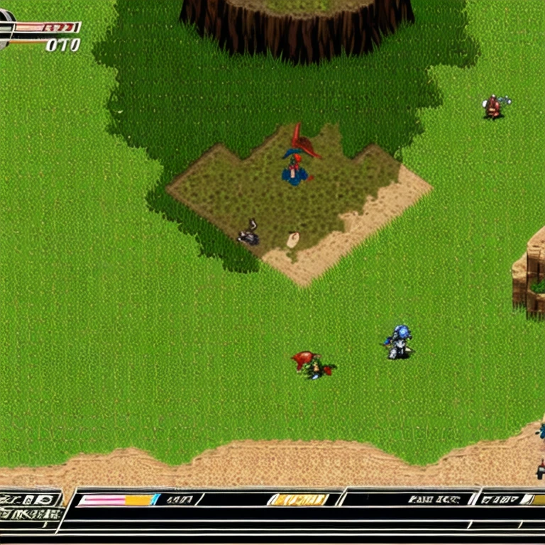 (masterpiece, best quality:1.2), a group of people standing on top of a lush green field, a screenshot, by Juan Giménez, neogeo, vincent di fate nausicaa, 2 5 6 x 2 5 6 pixels, star ocean, mobile game, blue elf, npc talking, with armour, dark shading, grimgar, indigo, high quality screenshot, siblings, playing, osr