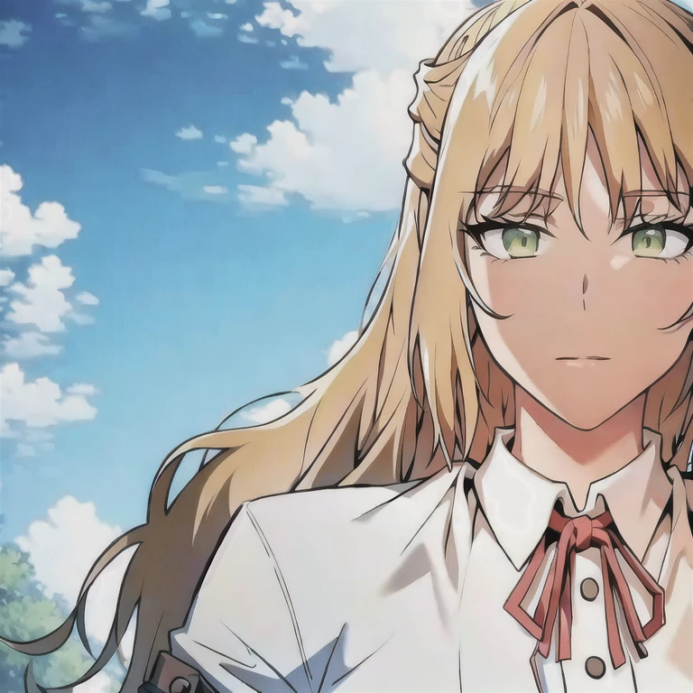 (masterpiece, best quality:1.2), 1girl, solo, blonde hair, green eyes