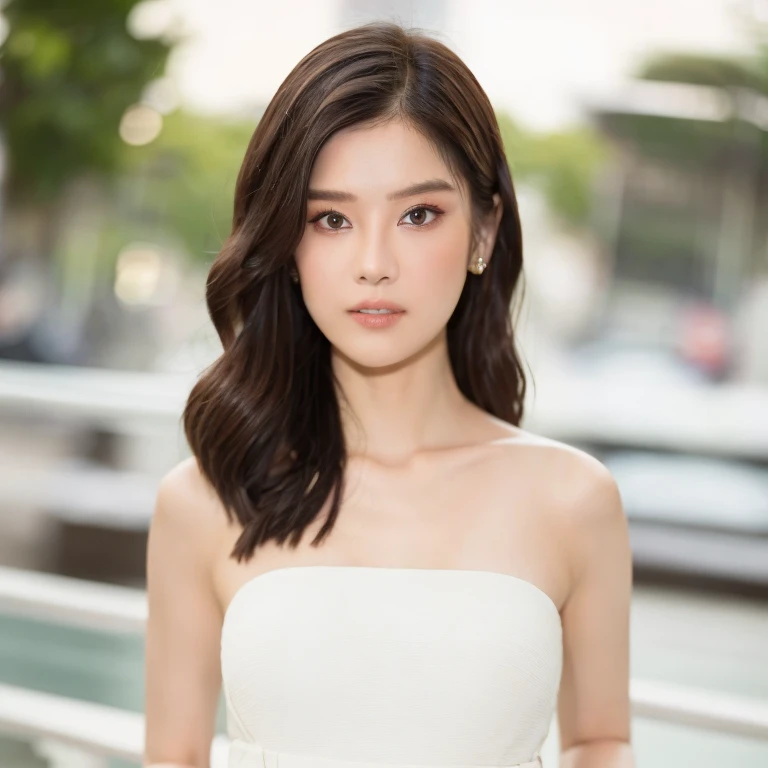 (realistic、masterpiece、Best Quality、8K、highres、high resolution:1.3)、1 girl、pale white skin、looking at viewers、super fine face and eyes、upper body、