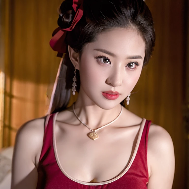 8k, Ultra-high resolution, Highest quality, masterpiece, 三分割法によるphotograph,Surreal, photograph, 1 Girl, (16 years old:1.3), pretty girl, Cute Face, 細部までBeautiful Eyes, 細かくdetailedに,masterpiece,One Girl:1.2,Japanese female announcer,close up,light smile,Black Hair,Feathered hair,Super Beautiful Girl 4,((1 girl:1.4)),Shine, Natural skin texture、(Stylish clothes:1.4),(The finest ceremonial attire),Attractive girl、16 years old、(Perfect female body:1.4)、(女の子のポートレートphotograph:1.4)、(Photorealistic images:1.4),Fantasy art,(Beautiful Face:1.4)、Beautiful breasts,Beautiful and attractive eyes、Beautiful Eyes、(Tight waist:1.4)、(9 Beautiful girls with perfect body proportions:1.4),Red lips,(choker:1.4、necklace:1.4、Earrings:1.4),Looking at the audience,(((Ideal body type))),A-cup small breasts :2,、Portraiture:2、Perfect Anatomy、鮮明なdetailed、detailed,Fashion magazine cover,Thin lips,Gray background ,完璧でBeautiful Face ,完璧でCute Face, Skin with attention to detail, Perfect limbs、Narrow waist,Looking at the audience,(((Ideal body type))),A cup small breasts :2,Portraiture:2,Perfect Anatomy,鮮明なdetailed,detailed,Surreal,Light and shadow,spotlight