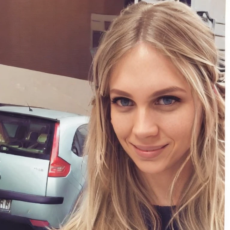Generate a portrait of a single, attractive blonde woman with long hair, directly facing the camera, capturing her in the natural essence of portrait photography. The image should embody the quality of studio lighting, akin to a photograph produced by a Hasselblad 500 C/M camera. Maintain an aspect ratio of 73:128 and a stylize setting of 750. Aim for high-resolution, clear images that highlight the woman's facial features and hair details without distortion throughout all epochs.