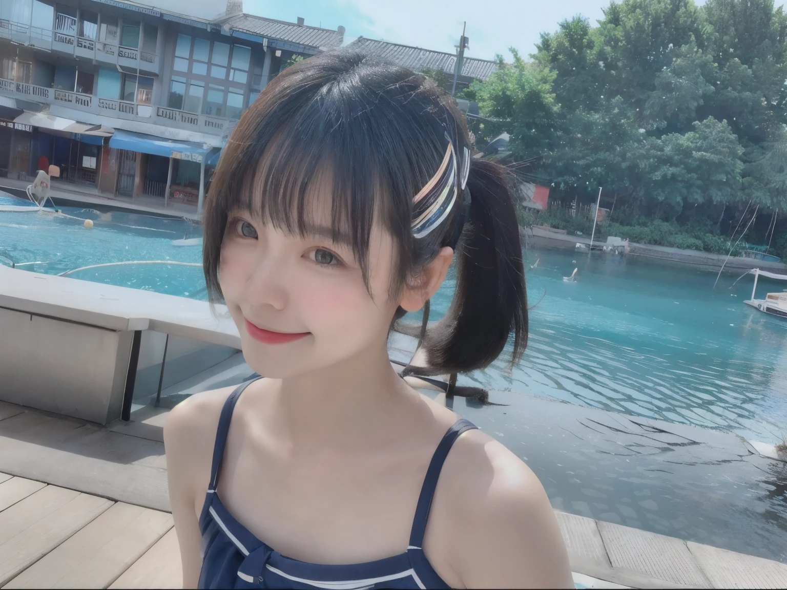 Top quality, Masterpiece, 超高分辨率, (Realistic, : 1.4), Original photo, (True skin texture: 1.3), (filmgrain: 1.3), in a panoramic view, Portrait, Very wide lens, Narrow waist, cowboy lens, (bangs, Inconspicuous, Cold light,) Night, Close-up, Tears, Short hair, neck long, ears sticking out, bangs, Big eyes, Brightly Colored Eyes, In the house, Dust, Tindall effect, (Facial expression), Sitting, (hitting a wall), Crying, Frowning, (Looking down), Nervousness, Tears, smiling happily
one girl, eyes and face with beautiful details, White jabot, pink dark V, Brown eyes,