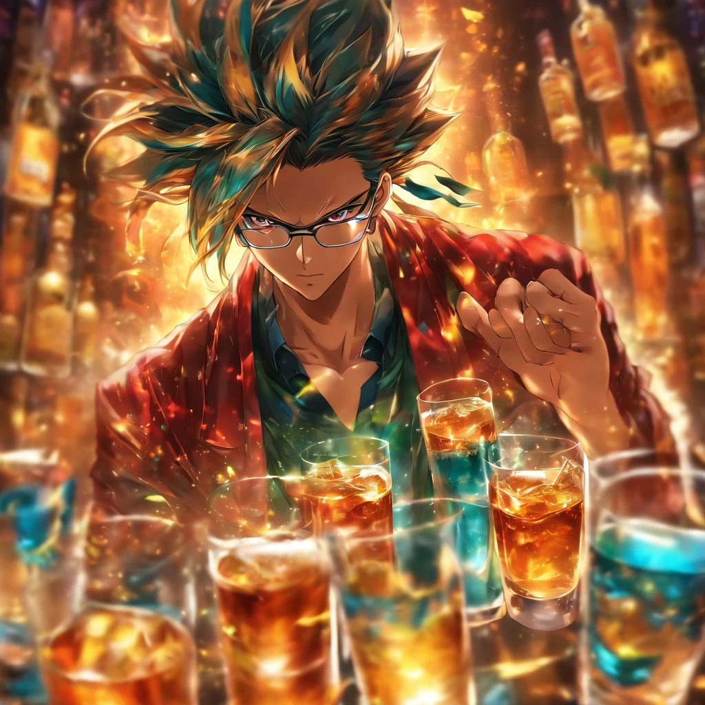 glasses　liquor　male