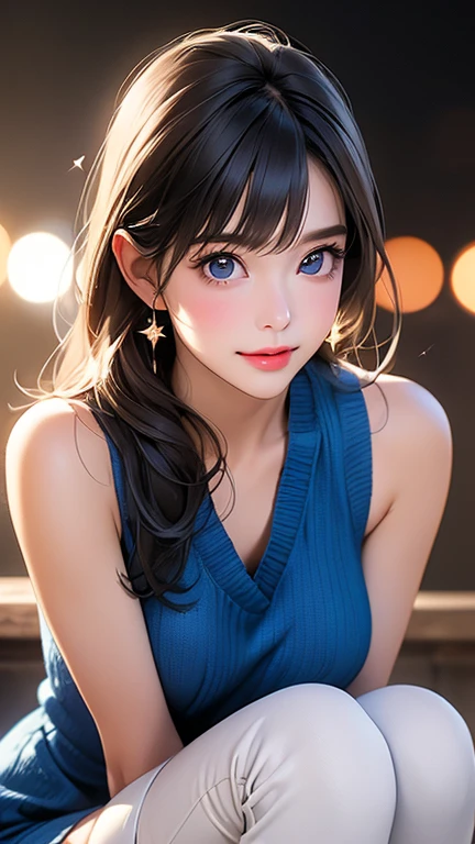 (((UHD)), ((highest quality)), ((masterpiece)), (Very detailed), (High resolution), (Beautiful detailed sparkle), (High detail), (Anatomically correct)), ((Realistic)), ((The best CG)), Ultra-detailed art, CG illustration, 8k, 1080P, Photorealistic:1.37, Anime 2D Rendering,
(((One Woman))),
(Symmetrical facial features:1.4, Perfect Face), Beautiful clavicle, (Beautiful fingers), (((Beautiful breasts, Small breasts))),
Beautiful body, Beautiful thighs, Beautiful feet, Perfect round butt, (((Detailed skin, Oily skin, Textured skin, Beautiful white skin:1.4))),
(((Baby Face, cute, 20-year-old))),
(Droopy eyes, Expression of fine eyes, Beautiful and delicate eyes, Sparkling eyes, Eye Reflexes, Dark blue eyes),
(Beautiful Nose,Thin Nose),
(Smaller mouth, Glossy Lips, Beautiful Lips, thick lips),
(Beautiful Hair, Shiny Hair, Shiny Hair), Hair fluttering, Red hair:1.4, Hair that hides one eye、short hair:1.4,
((Blue sleeveless high neck sweater dress:1.4)、Black Pantyhose:1.4、High heels)、 Earrings、
BREAK
(laughing、smile),
BREAK
(noon、(Cherry blossom trees:1.4、Sunlit park)), ((face close-up))