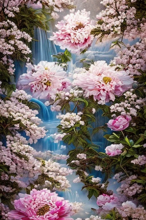 (High resolution:1.1), 最high quality, (masterpiece:1.2), Bright colors, digital painting, dense forest, water, beauty of nature, An oasis of peace, Cherry tree, blue sky,Israel- Fantastic - Painting Style Waterfall Soft painting style Brightly colored Bright light a wonderful heavenly garden, rainbow reflected on a splendid river valley of eden sea a wonderful valley,Morning sun, river, Rose, Pastel pink path, beautiful atmosphere, dream , Israel, almond blossom, wonderful, painting style Israel courtyard full of flowers and grapevine, 4K resolution ,ブドウ畑のmasterpiece, 最high quality, high quality,very detailed CG unity 8k wallpaper, An enchanting and dreamy scene of a fantasy forest, Creates a sense of mystery and enchantment, art station, digital illustration, Complex, trend, pastel colour, oil, award winning photography, Bokeh, Depth of the bounds written, HDR, bloom, chromatic aberration ,realistic,very detailed, trend on art station, trend on CGsociety, Complex, high detail, dramatic, mid-journey art