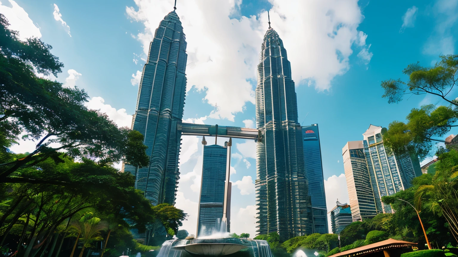 Background of Kuala lumpur city for Malaysia independence day poster