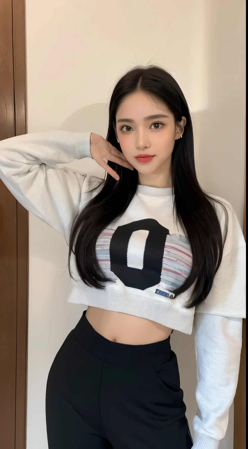 garota,russa cool, oversized cropped sweatshirt and wide cargo pants, branquinha, dancing in front of the camera,
estilo tik tok 18 anos cabelo escuro, pele clara, olhos azuis, bsdm atitute, bem branca, de cabelo preto fino,
escorrido, liso, foto ultra realista, Maximum possible quality, pale, estilo minimalista, subversive basic,calvin klein,
shein, zara, , estilo scandinava, bikini, sexy, 18 anos,, ucraniana, alta, top model, shein, magra, cabelo castanho
escuro, vestido sexy preto de fenda,tirando foto com celular em frente ao espelho, banheiro minimallista , Anna Nikonova),
, O ultra-detalhado, fotografia realista, Um hiper-realista, softer lighting,
increase the quality of cinematic lighting, photorealistic lighting, Back lighting,
luz brilhante, Aumentar a qualidade, foto caseira, 8k, Melhor qualidade, mesa, realista, O ultra-detalhado,8k,
maximum quality, detalhes intrincados, Ultra detalhe, Ultra high resolution, obra de arte, (()), delgado, Sorriso,
(inventar: 0.4), (Fluffy olhos vermelhos: 1.21), ((olhos vermelhos)), , olhando para o espectador, , 1 garota,
Sozinho, 1 garota, (( corpo todo)), , , ((alto)), (((corpo em forma))), (((rosto magro))), rosto afiado, olhos
afiados, (((cabelo preto , )) , (rosto detalhado), rosto afiado, small lips, standing, ,dynamic pose, (( )),
((Camiseta com gola redonda, nu ,)), rosto detalhado, peito detalhado, , Peito grande, peito enorme, bunda detalhada,
cintura estreita, magrelo, , Muscular, umbigo, exposed abdomen, peito pontudo , Beautiful girl with accentuated slender abdomen: 1.4, Abdominais tanquinho: 1.4, busto botox, grande, corpo perfeito, detalhe da perna, (( fundo escuro)),
fundo preto,