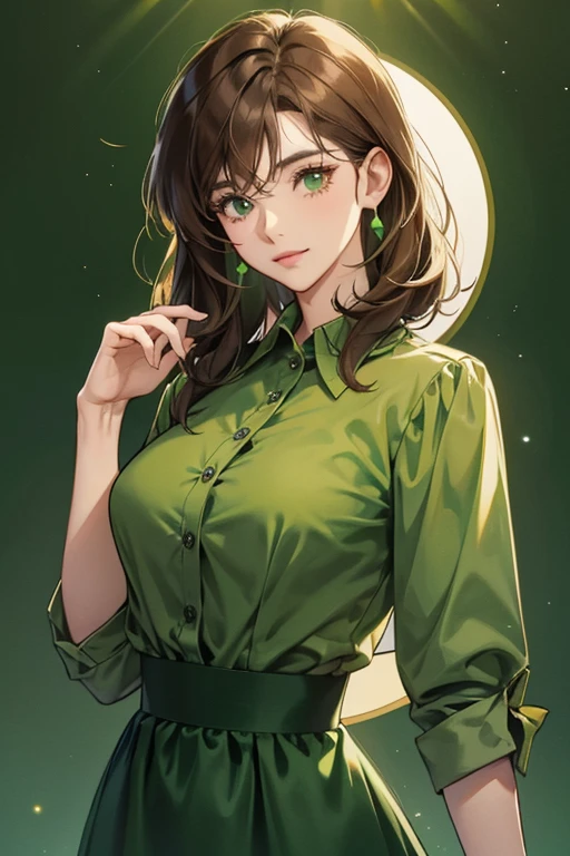 Lynda has medium-length brown hair, and doesn't wear a hat. She is seen wearing a dark green shirt with a light green collar. Lynda has medium-length brown hair, and doesn't wear a hat. She is seen wearing a dark green shirt with a light green collar.