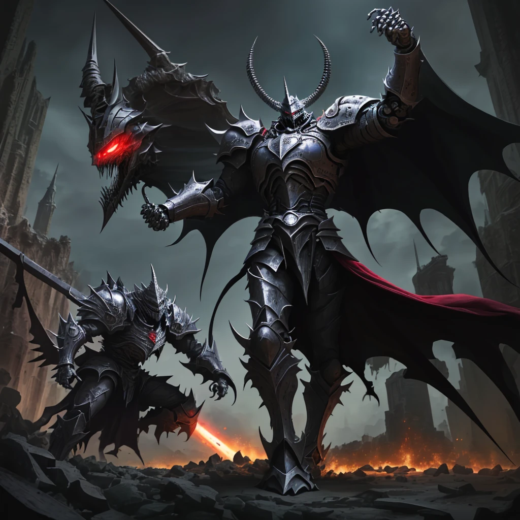Evil Knight fighting The Powerful Knight