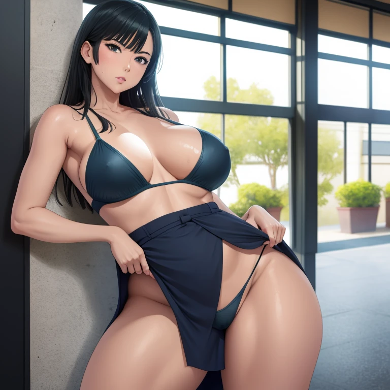 joven japonesa, mejorar, alumno, no bra, miniskirt, upskirt,  Cuerpo, Delgado, pechos grandes, Piernas gruesas, Delgado waist, gimnasio de la escuela, sweaty Cuerpo, cinematic lighting, half naked, Erotic poses, tiny thonge, side thong, transparent lingerie, can see niples, mostrando sus tetas, cammeltoe