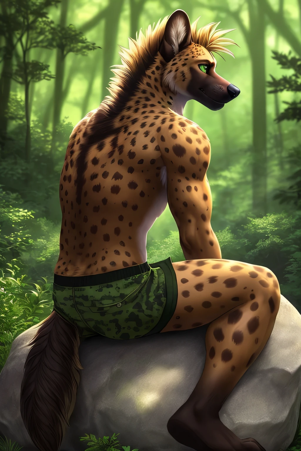 solo, male, (slim), (male anthro lizard):1.3, orange body scales, white belly, (laying on back):1.3, (kemono:1.4)
(touching the thong, touching the bulge) (black thong, red pattern:1.2) (erect, small bulge, balls showing),
detailed eyes, lizard tail, ((body portrait)), 
, (detailed eyes, green eyes, glowing eyes):1.1,
(outdoors:1.35),   forest, candle, night, (particles ,firefly, blue glowing):1.3, 
detailed background, photorealistic, realistic hands, 8k hd,
(dark shadows, wide dynamic range, hdr, low light:1.2),
by (by Pino Daeni, (by ruaidri), (by virtyalfobo), (by Kenket).