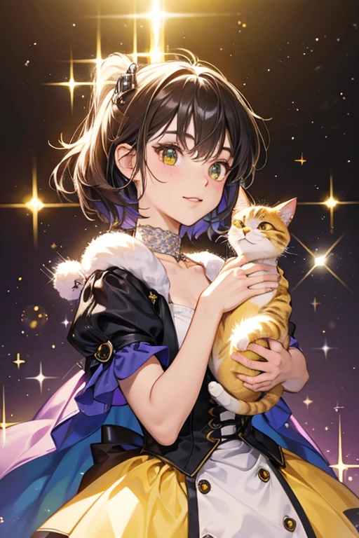 Nina is a small, yellow, cat-like SPARKLE; GLITTER