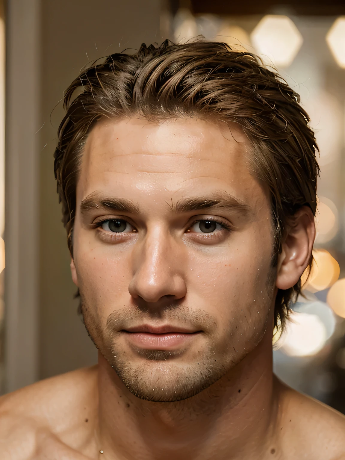 35 year old handsome blonde male head and shoulders