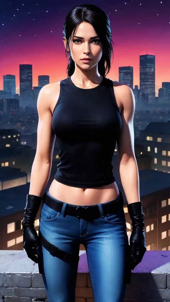 Lara croft, , realistic lighting, ((pele extremamente detalhada)), (olhos perfeitos), (((perfect hands))), (curvy hips:0.8), (cinematic lighting), (Fotorrealista:1.2), (desaturado:1.08), 8k, dslr, (Bokeh), ultra high resolution