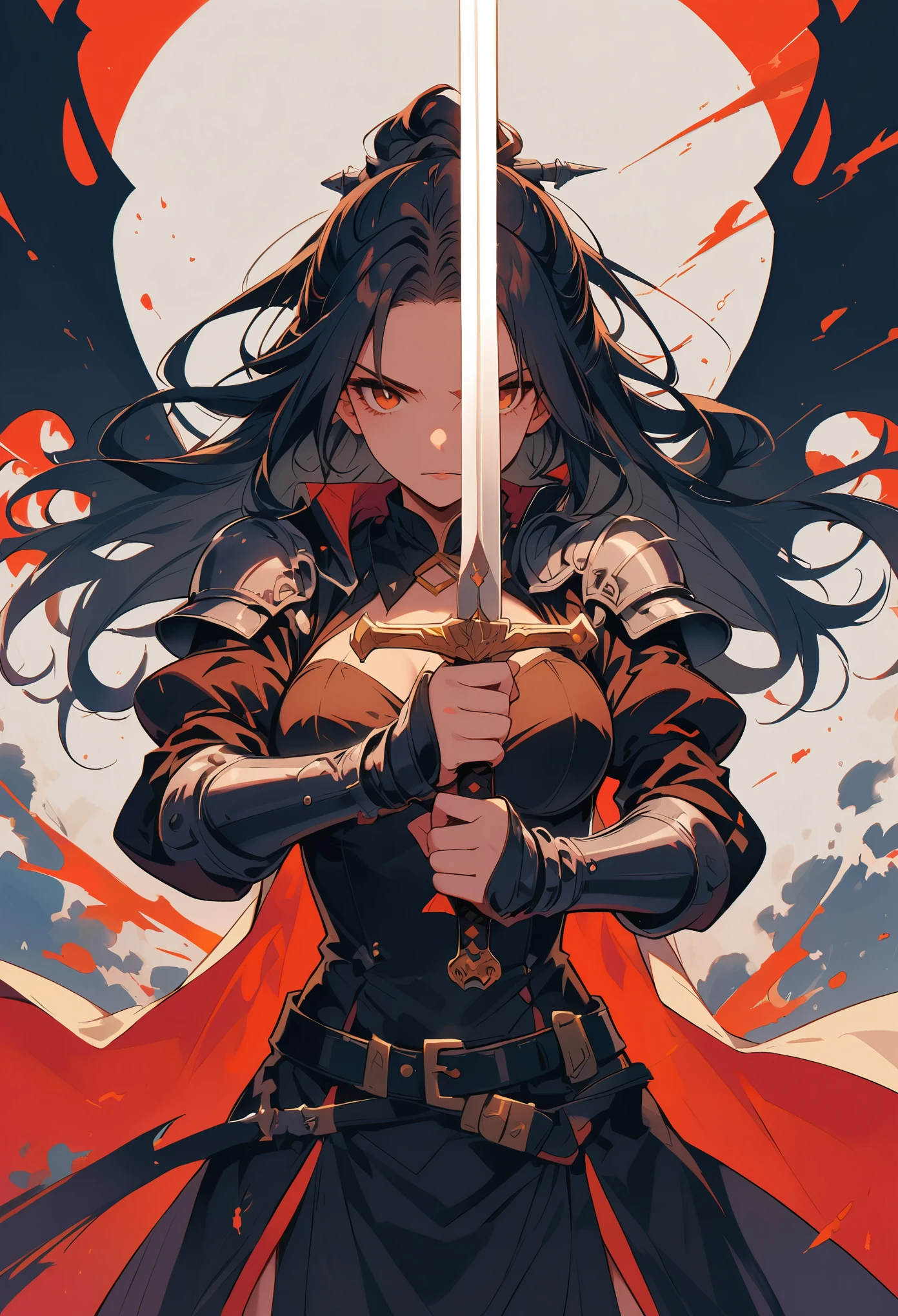 Helsing,Sword in both hands,sword focus
