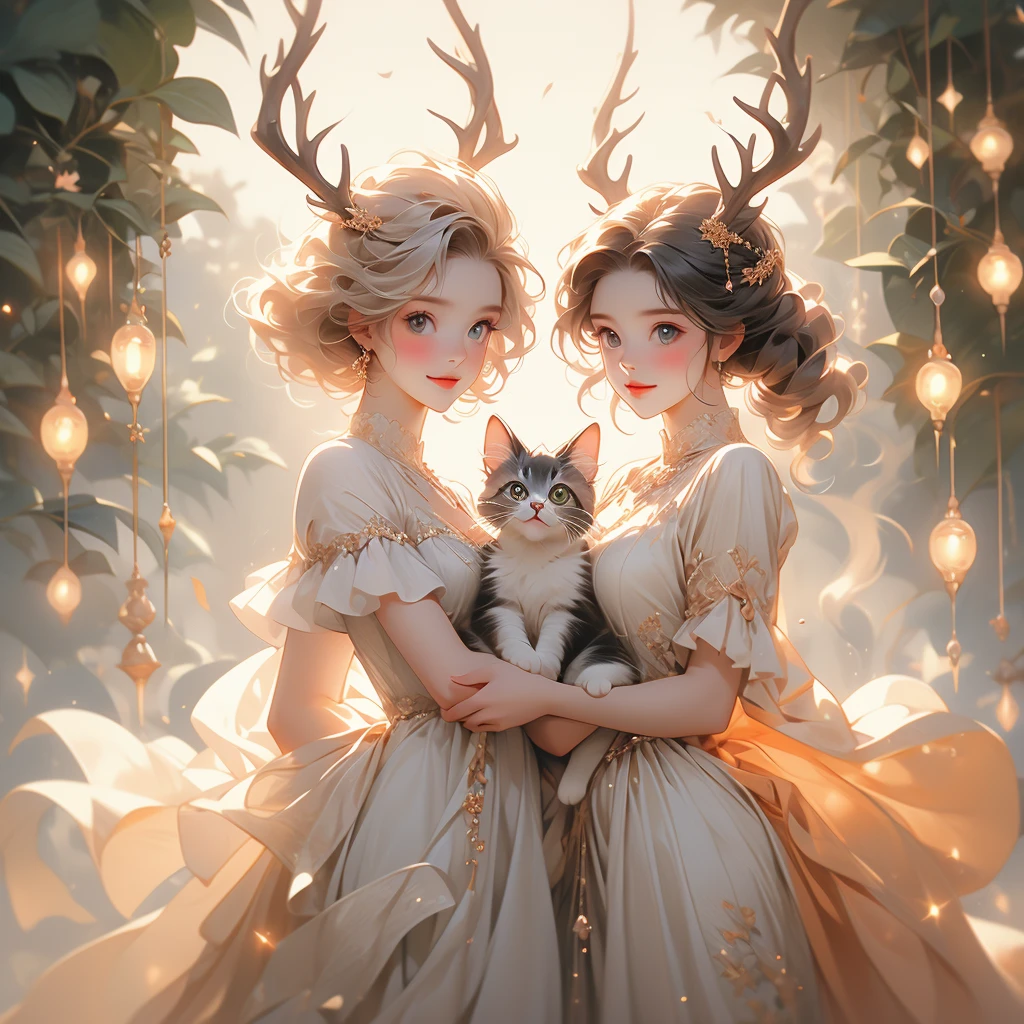 (masterpiece, top quality, best quality, official art, (beautiful and aesthetic:1.4), (watercolor:1.3) ),(two-headed Pixar-like mouse:1.6), embarking on an adventure in a vast,  (broccoli forest:1.7), the "trees" enormous and looming, its small but expressive eyes filled with amazement and anticipation, tiny feet padding softly on the mossy ground, meeting whimsical creatures, a delightful tale in a verdant realm