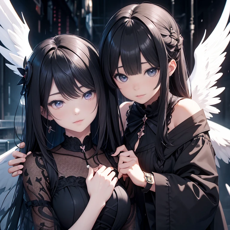 (Highest quality, masterpiece, Very detailedな, Very detailed, Exquisite, 16K,Full HD),(White Background:1.5),、Big Breasts,No text,Upper Body,serana,Black Hair,1people