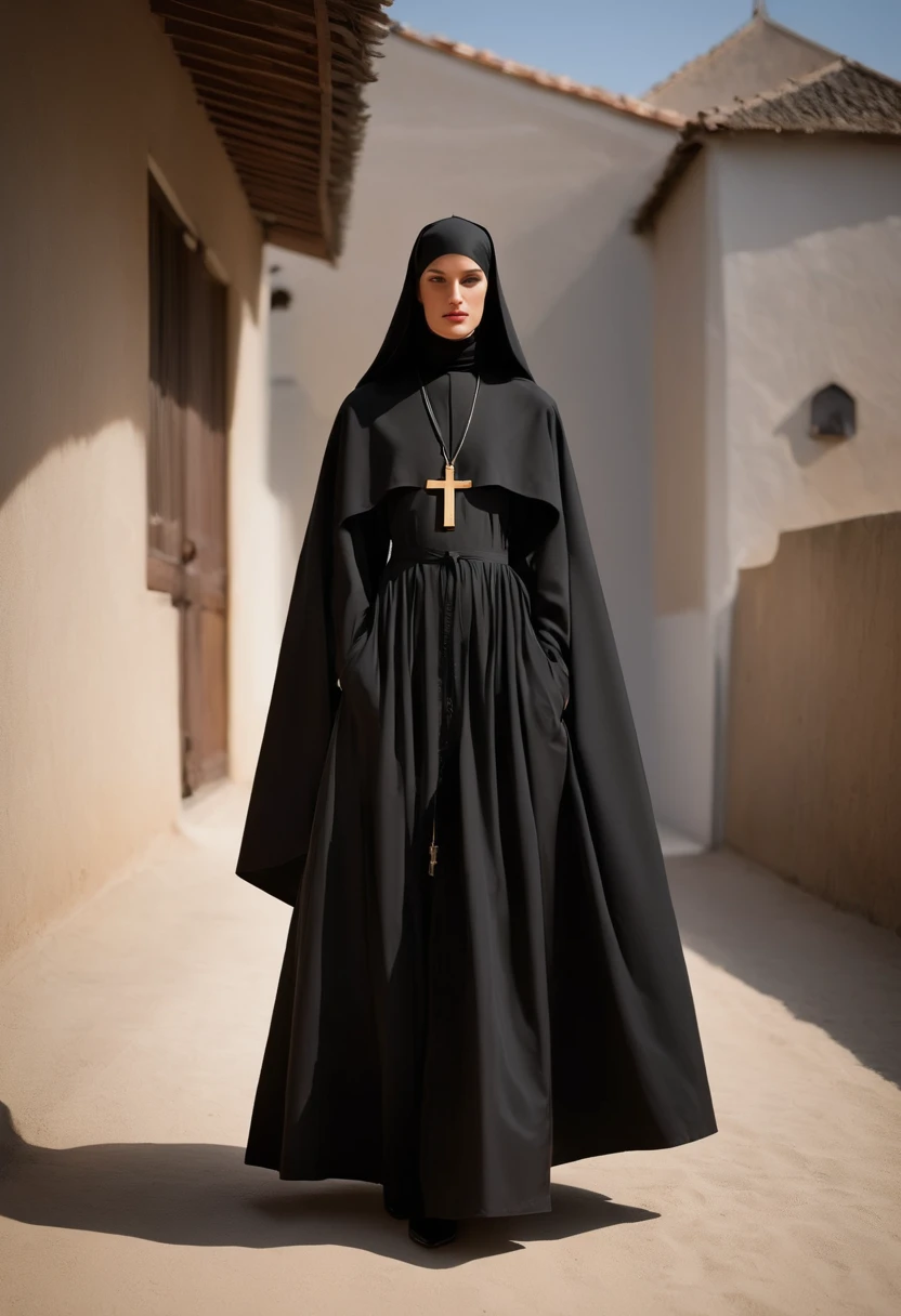 Bald,nun,monk,black robe