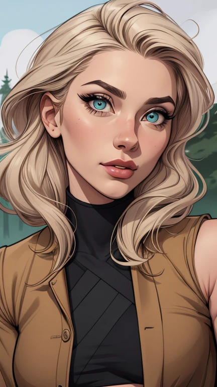 Personagem mulher ninja com marcas de guerras Imagem de desenho animado de uma mulher .cartoon style illustration, estilo de arte dos desenhos animados, estilo de arte dos desenhos animados, digital illustration style, design de personagens altamente detalhado, arte digital detalhada coragem, Forest fan art, Design de personagens de retrato, beautiful digital illustration, retrato de alta qualidade, Arte em quadrinhos, mulher jovem cabelo com transas lindas . Beautiful lined eyes Medium large bust and wonderful sexy clothes. image expression of sexual desire from the waist to the head illustration