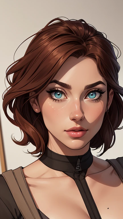 Personagem mulher ninja com marcas de guerras Imagem de desenho animado de uma mulher .cartoon style illustration, estilo de arte dos desenhos animados, estilo de arte dos desenhos animados, digital illustration style, design de personagens altamente detalhado, arte digital detalhada coragem, Forest fan art, Design de personagens de retrato, beautiful digital illustration, retrato de alta qualidade, Arte em quadrinhos, mulher jovem cabelo com transas lindas . Beautiful lined eyes Medium large bust and wonderful sexy clothes. image expression of sexual desire from waist to head illustration