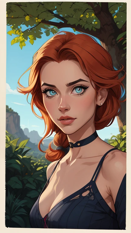 Personagem mulher ninja com marcas de guerras Imagem de desenho animado de uma mulher .cartoon style illustration, estilo de arte dos desenhos animados, estilo de arte dos desenhos animados, digital illustration style, design de personagens altamente detalhado, arte digital detalhada coragem, Forest fan art, Design de personagens de retrato, beautiful digital illustration, retrato de alta qualidade, Arte em quadrinhos, mulher jovem cabelo com transas lindas . Beautiful lined eyes Medium large bust and wonderful sexy clothes. image expression of sexual desire from waist to head illustration 