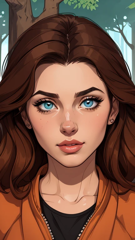Personagem mulher ninja com marcas de guerras Imagem de desenho animado de uma mulher .cartoon style illustration, estilo de arte dos desenhos animados, estilo de arte dos desenhos animados, digital illustration style, design de personagens altamente detalhado, arte digital detalhada coragem, Forest fan art, Design de personagens de retrato, beautiful digital illustration, retrato de alta qualidade, Arte em quadrinhos, mulher jovem cabelo com transas lindas . Beautiful lined eyes Medium large bust and wonderful sexy clothes. image expression of sexual desire from waist to head illustration 