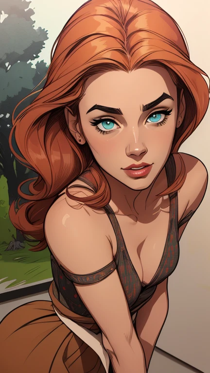 Personagem mulher ninja com marcas de guerras Imagem de desenho animado de uma mulher .cartoon style illustration, estilo de arte dos desenhos animados, estilo de arte dos desenhos animados, digital illustration style, design de personagens altamente detalhado, arte digital detalhada coragem, Forest fan art, Design de personagens de retrato, beautiful digital illustration, retrato de alta qualidade, Arte em quadrinhos, mulher jovem cabelo com transas lindas . Beautiful lined eyes Medium large bust and wonderful sexy clothes. image expression of sexual desire from waist to head illustration Jennifer Connelly and Salma haiek