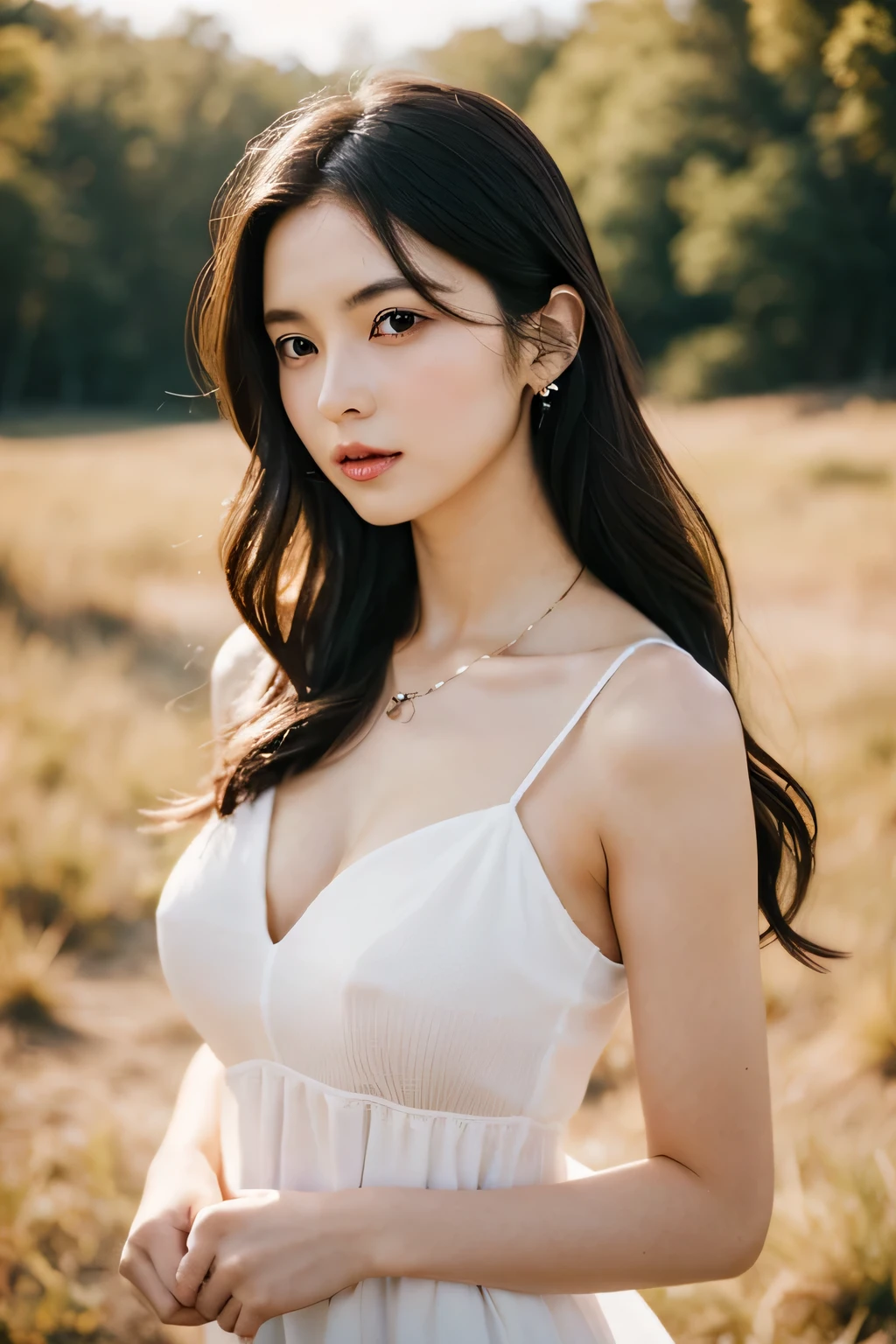 white dress woman