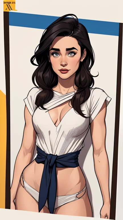 Personagem mulher ninja com marcas de guerras Imagem de desenho animado de uma mulher .cartoon style illustration, estilo de arte dos desenhos animados, estilo de arte dos desenhos animados, digital illustration style, design de personagens altamente detalhado, arte digital detalhada coragem, Forest fan art, Design de personagens de retrato, beautiful digital illustration, retrato de alta qualidade, Arte em quadrinhos, mulher jovem cabelo com transas lindas . Beautiful lined eyes Medium large bust and wonderful sexy clothes. image expression of sexual desire from waist to head illustration Jennifer Connelly and Salma haiek