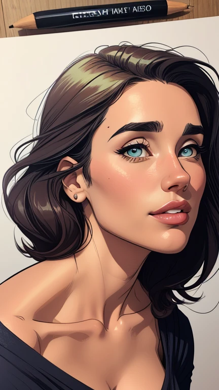Personagem mulher ninja com marcas de guerras Imagem de desenho animado de uma mulher .cartoon style illustration, estilo de arte dos desenhos animados, estilo de arte dos desenhos animados, digital illustration style, design de personagens altamente detalhado, arte digital detalhada coragem, Forest fan art, Design de personagens de retrato, beautiful digital illustration, retrato de alta qualidade, Arte em quadrinhos, mulher jovem cabelo com transas lindas . Beautiful lined eyes Medium large bust and wonderful sexy clothes. image expression of sexual desire from waist to head illustration Jennifer Connelly and Salma haiek