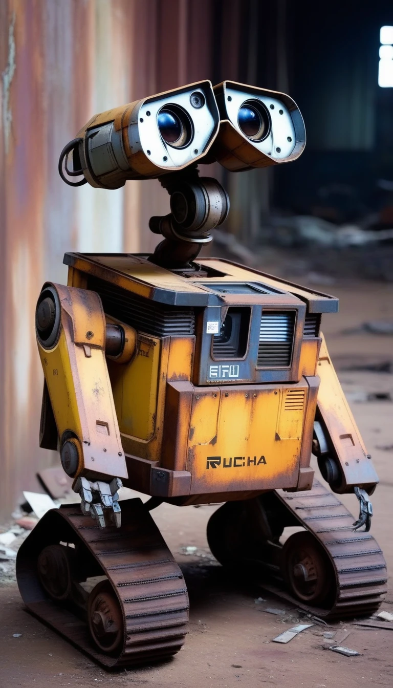 Deep inside an abandoned factory, a rusted WAll-E robot was sleeping quietly. It used to protect the town, but now it has been forgotten. One day, a girl found the mecha.