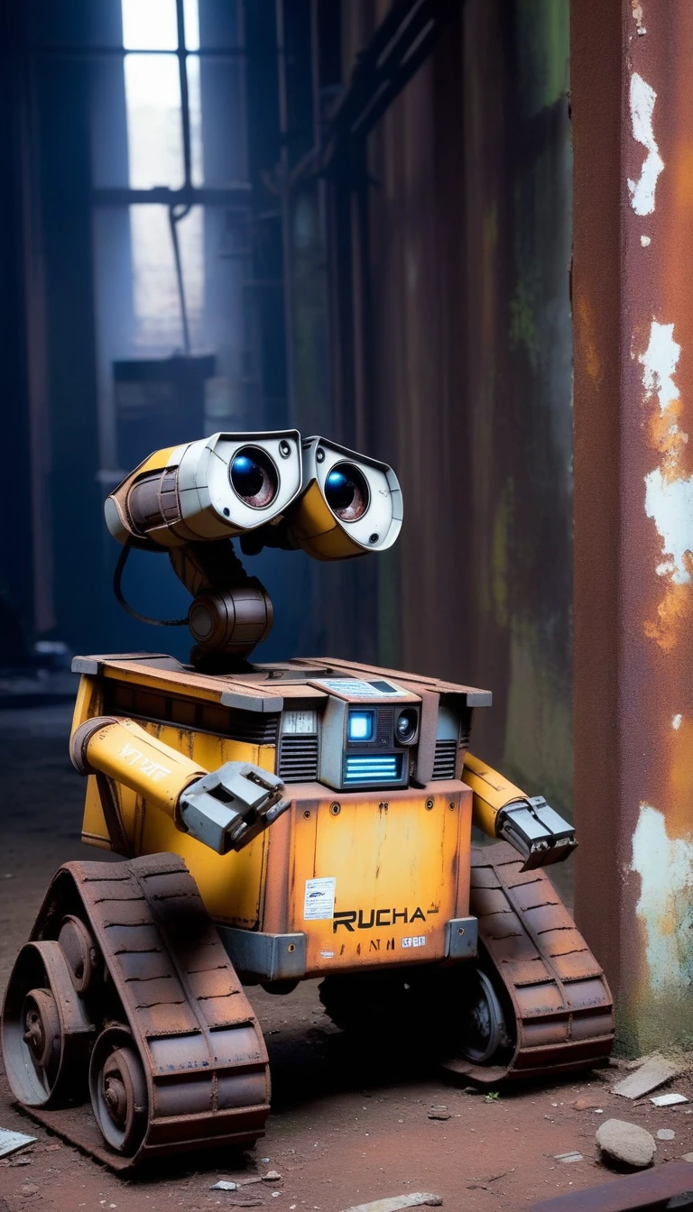 Deep inside an abandoned factory, a rusted WAll-E robot was sleeping quietly. It used to protect the town, but now it has been forgotten. One day, a girl found the mecha.
