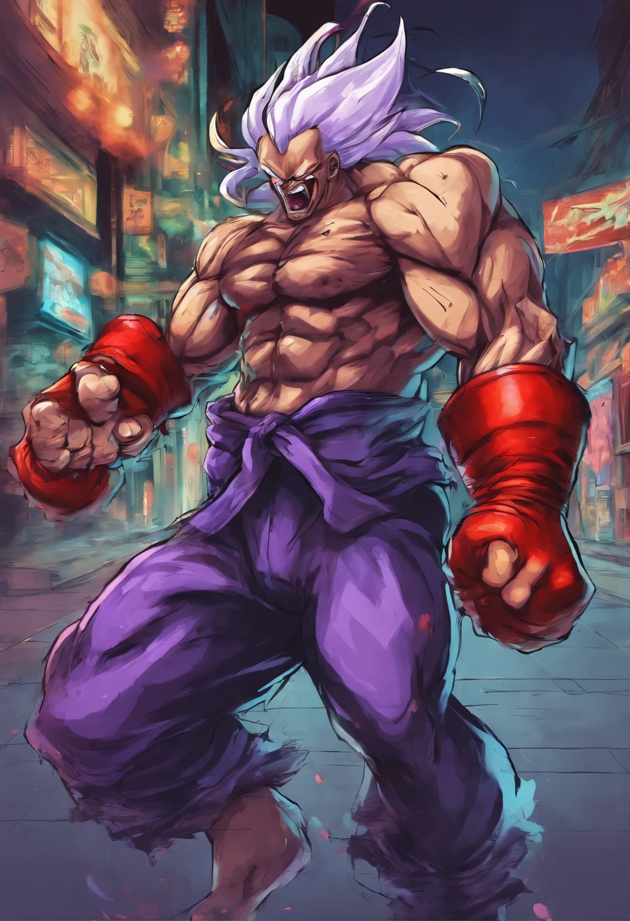 A fusion of Venom and Frieza, em 3D, with dashes and sparksin red, com garras grandes e afiadas