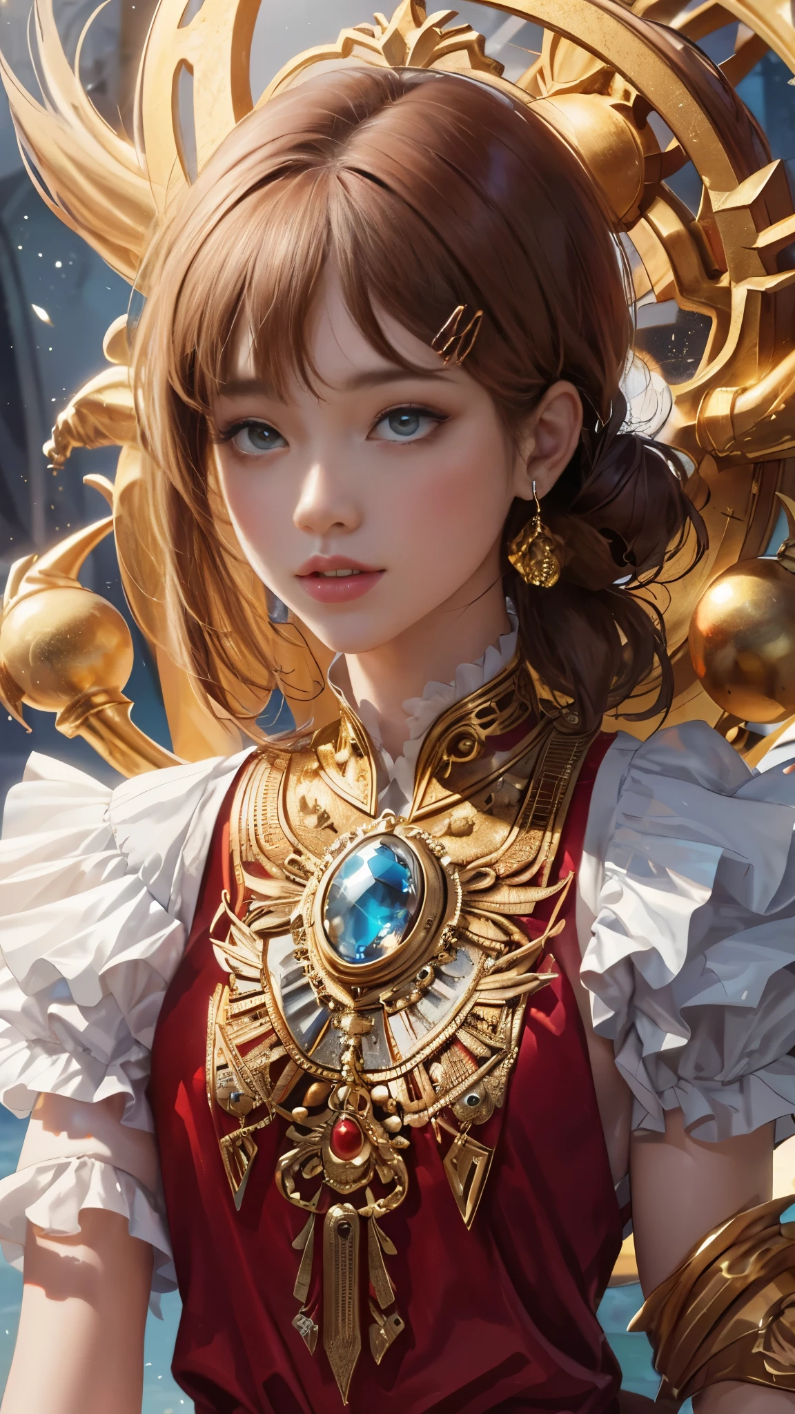 In this hyperrealistic artwork, rendered in stunning 8K resolution, we are presented with an incredibly detailed illustration that can only be described as the epitome of perfection. The artist has paid meticulous attention to every aspect, particularly capturing the mesmerizing beauty of the subject's eyes with unparalleled precision. This masterpiece stands as the best illustration you will ever come across, boasting ultra-detailed elements that bring the artwork to life. It's as if you could reach out and touch the artwork, thanks to its breathtaking quality. This image is perfect to use as a wallpaper, as it will undoubtedly enhance any display with its impeccable clarity. The focus of the piece lies on the subject's face, which is portrayed with such intricacy that it's hard to