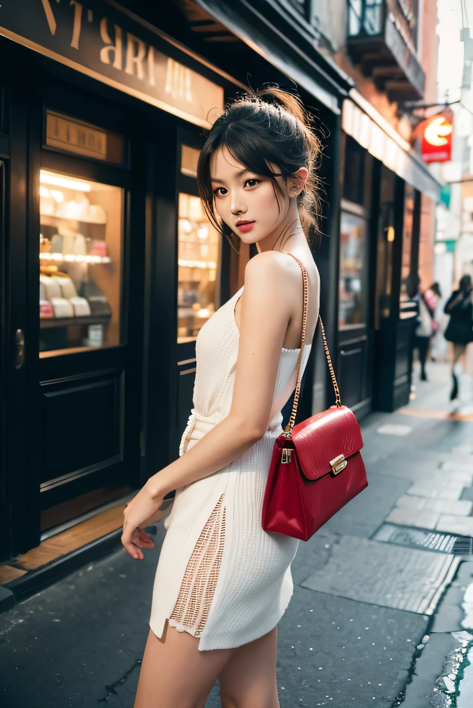 Sweet and spicy style,Small sexy,fashionable,Atmosphere,street photography,HD
