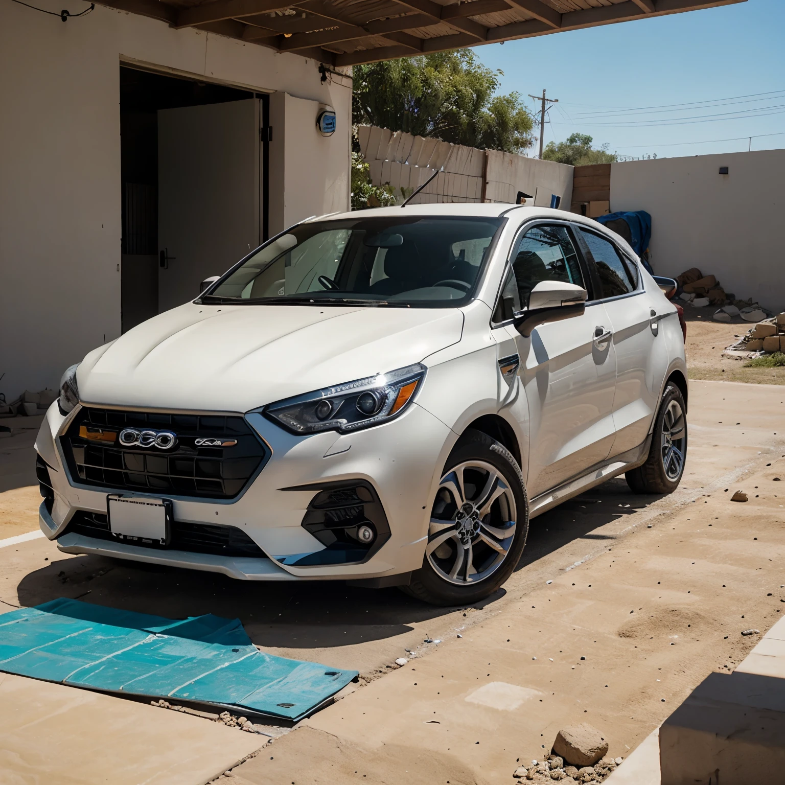Era pobre y construyo un carro con piedras